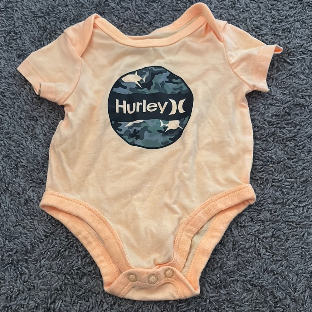 Hurley Cream Bodysuit with Graphic Design